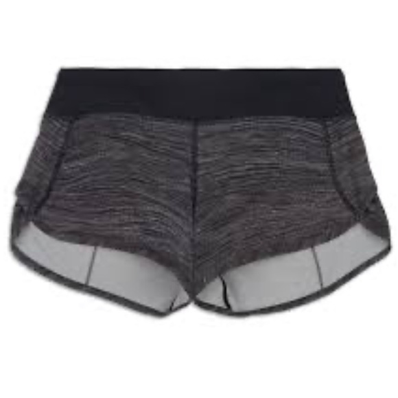 Lululemon Speed athletic running shorts black white - Picture 7 of 10